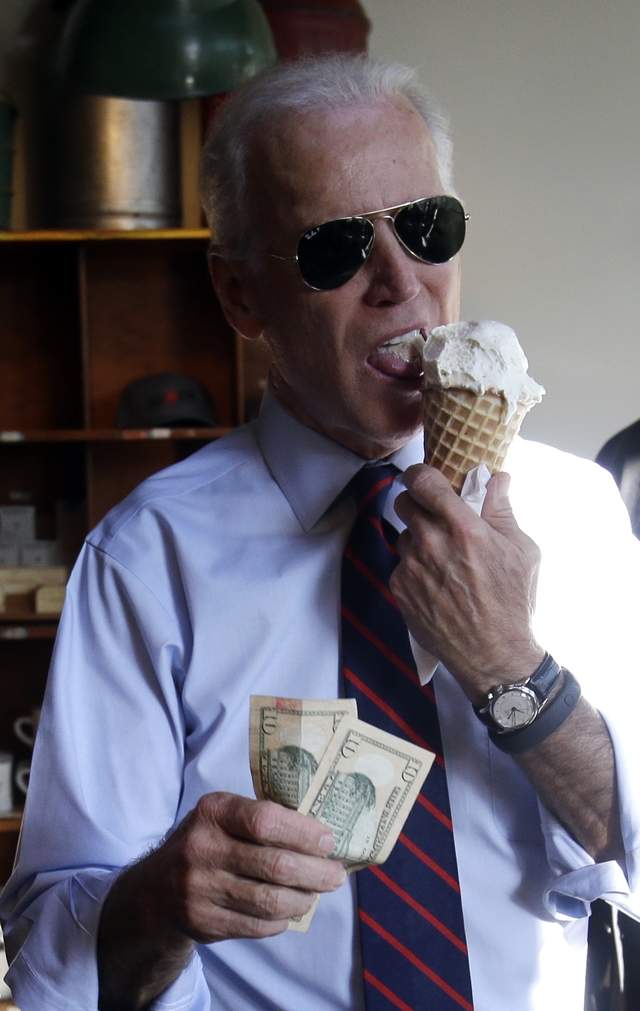 Biden is full of excitement as he is handed his Dairy ...