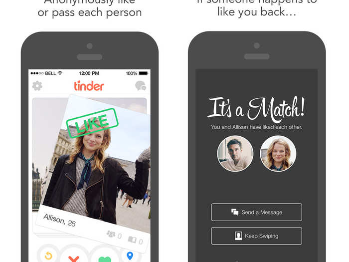 First up: Tinder, which seems to be the preferred dating and hookup app of all my friends. Tinder is probably Match Group's most prolific portfolio company, and is known for pioneering the "swipe right" feature that has since been adopted by nearly every other major dating app.