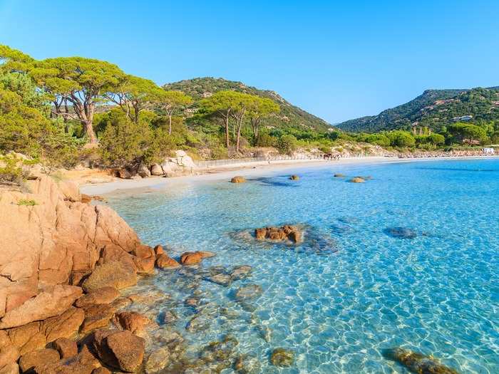 Camp out on a secluded beach on the island of Corsica.