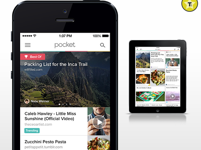 Pocket will help you save articles to read later.