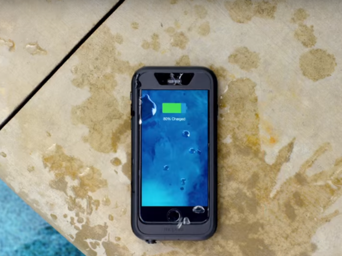 The H2Pro case keeps your phone safe from water — and gives you twice the battery life.