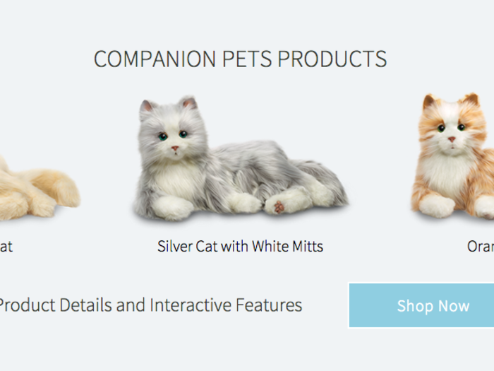 Black & White Robotic Comfort & Companion Cat for People Ages 5-105 Joy For All 