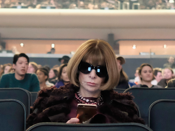 Vogue editor-in-chief and fashion's primary kingmaker Anna Wintour had a front row seat.