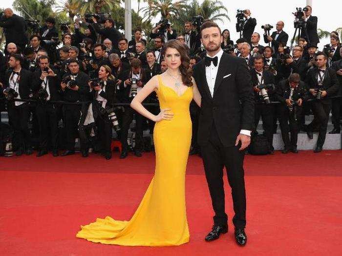 Here's Anna Kendrick and Justin Timberlake at Cannes for the premiere of "Trolls."