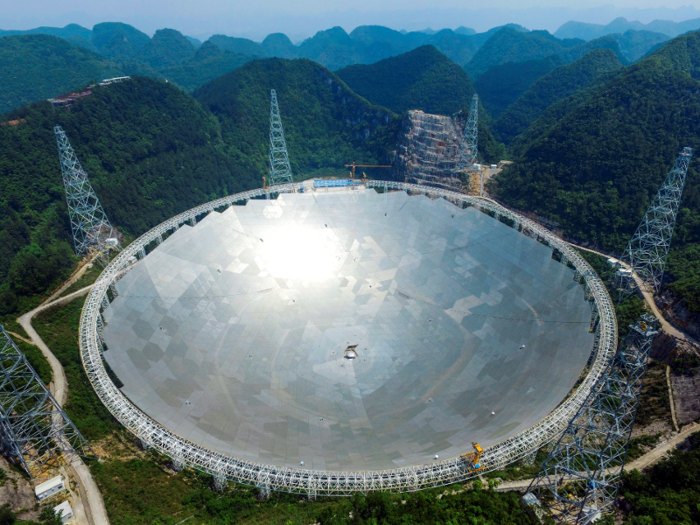 $110 MILLION: Scheduled for completion in September 2016, the Pingtang telescope will be the world's second-largest radio telescope. Its dish measures 1,640 feet across.