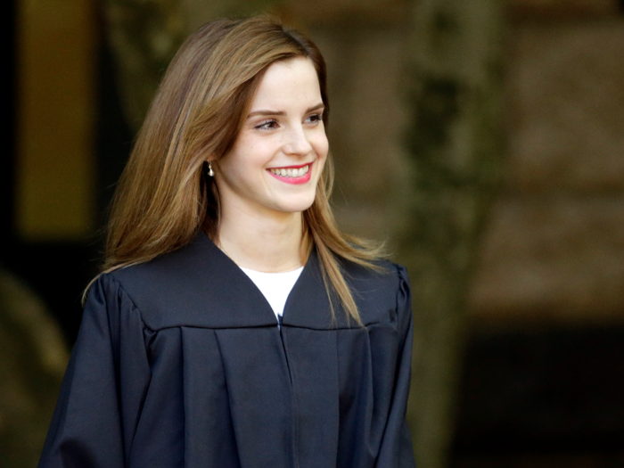 Emma Watson did Hermione proud during her studies at Brown.