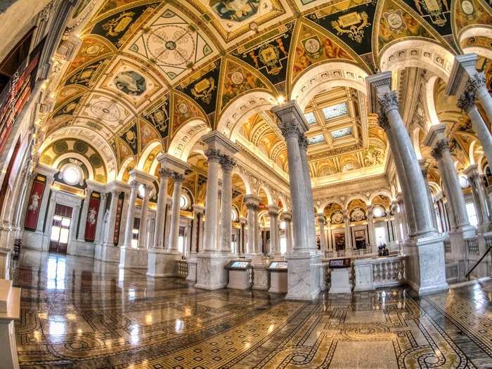 26. The Library of Congress in Washington, D.C. is the oldest federal cultural institution in the US and contains 130 million collection items across 2.1 million square feet of space.
