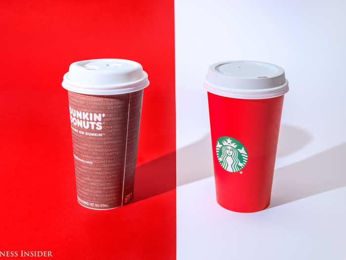Two coffee giants. Two minty lattes.