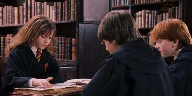 Harry, Ron, and Hermione help save the Sorcerer's Stone from being ...