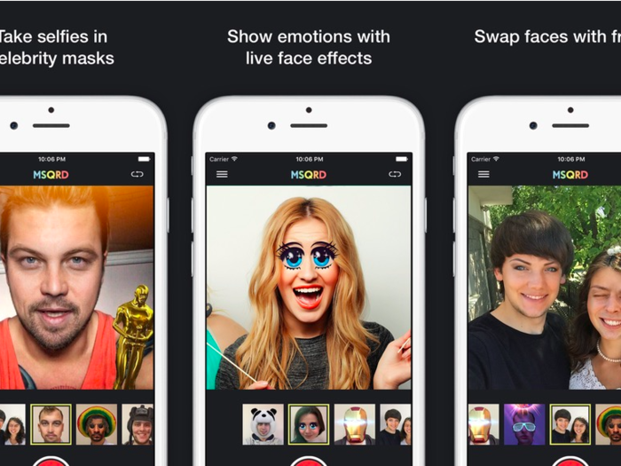 The first indication that Facebook was wading into Snapchat's territory was in March when it acquired the app MSQRD, which lets you swap faces with goofy effects, similar to Snapchat's unique filters called "lenses."