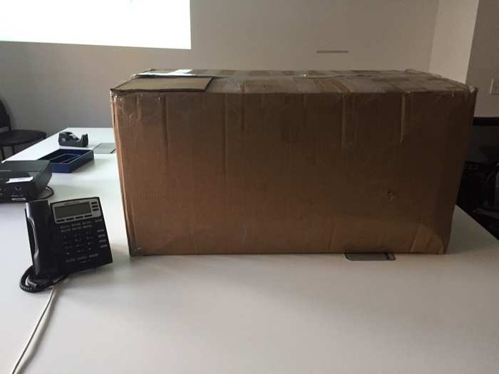 The "gift bag" we got was actually delivered as a box... a really, really big box.