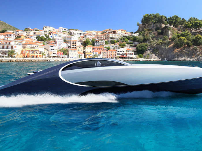 The Bugatti Niniette is a 66-foot-long luxury yacht made of carbon fiber composite so it can really move. Bugatti said the yacht can reach a top speed of 44 knots.