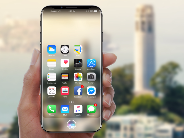 Balogh's iPhone 8 concept features a beautiful edge-to-edge screen that many analysts predict will make its debut in 2017.