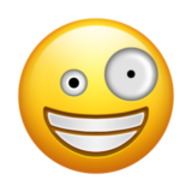Emoji Meme: Clown Face with Closed Eyes and Red Nose Ring