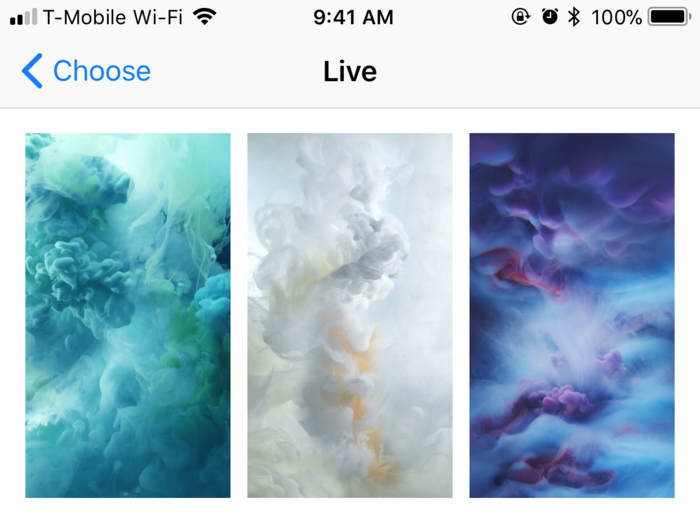 The Live wallpapers selection was gutted in iOS 11. Now there are only three options.