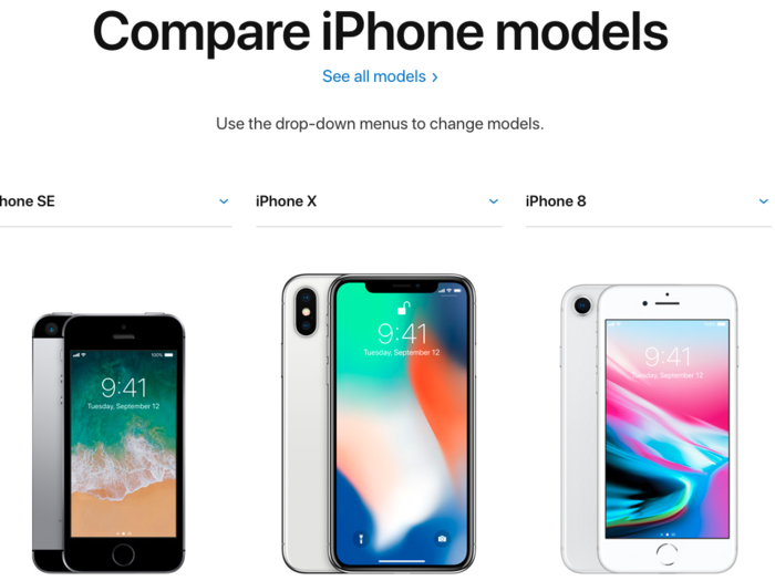 BONUS: Compare different iPhone models super easily with Apple's tool.