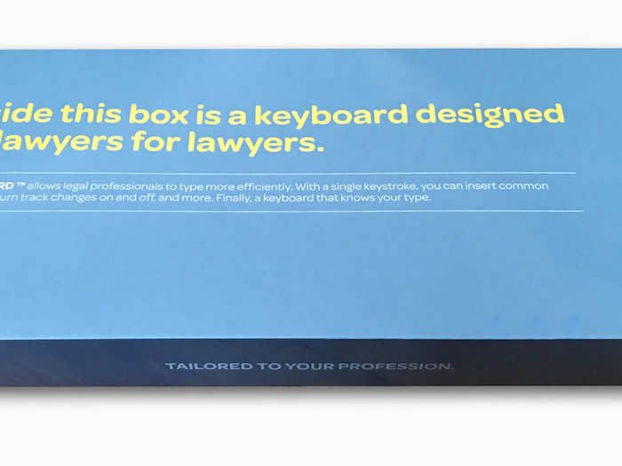 According to Legalboard, the keyboard is designed "by lawyers, for lawyers."