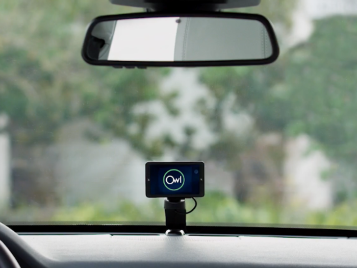 The Owl is a smart camera that lives on the dashboard of your car.