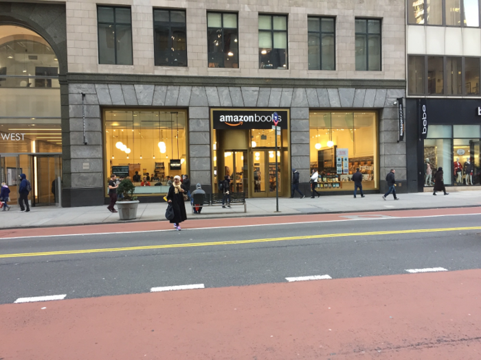 I started at Amazon Books on 34th Street in Midtown Manhattan. It's the larger of Amazon's two bookstores in NYC, covering a total of 5,200 square feet.