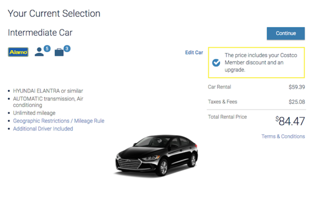 Lastly, it offers car rental through four brands: Avis, Alamo, Budget, and Enterprise.