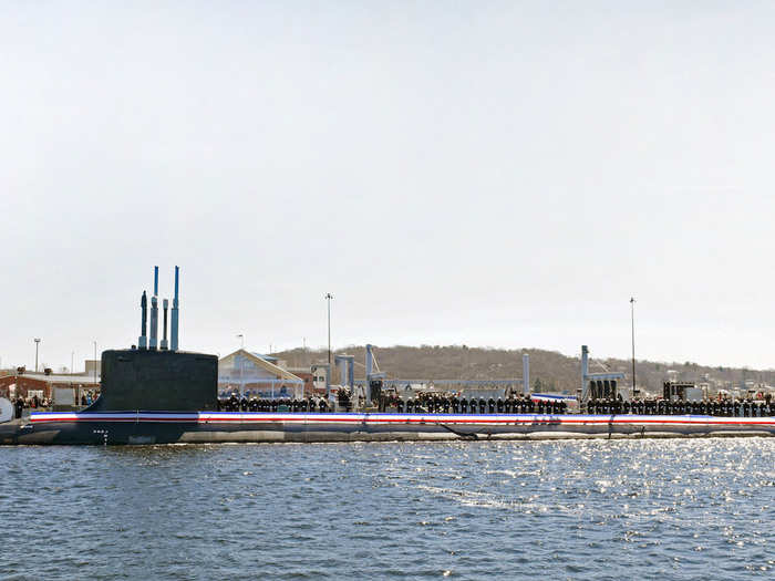 The $2.7 billion sub was heralded as a "marvel of technology and innovation" by US Navy Secretary Richard V. Spencer. Construction started on the USS Colorado in 2012, and it is the fourth US Navy ship to bear the name.