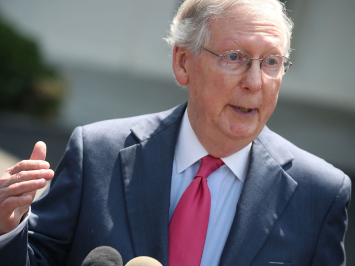 Mitch McConnell, age 76, is the US Senate Majority Leader. He grew up in Alabama and Kentucky and became a senator for Kentucky in 1985.