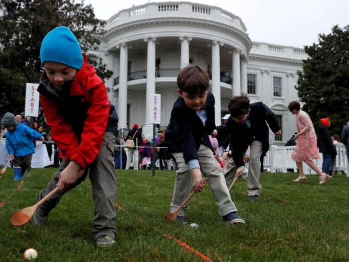 The White House kicked off events Monday morning on the South Lawn.