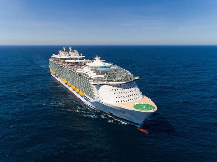 The suite was introduced on the Symphony of the Seas, which, at 228,081 tons, is the largest cruise ship in the world.