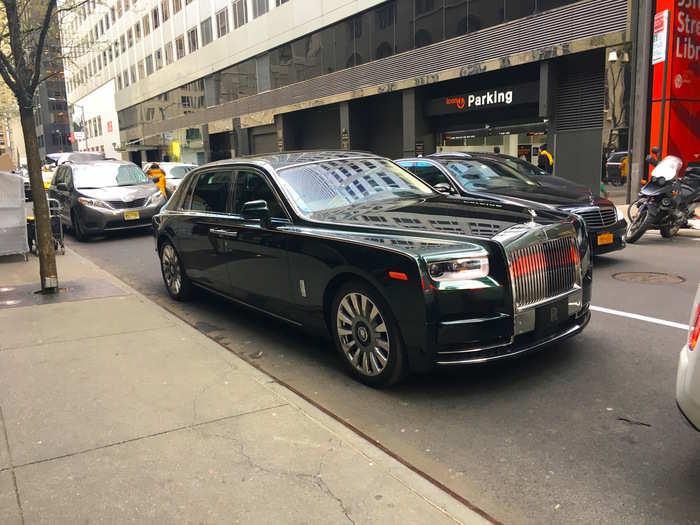 Here it is. The all-new eight gen Rolls-Royce Phantom in all its glory on the streets of New York City. In case you're wondering, it's 19.5 feet long.