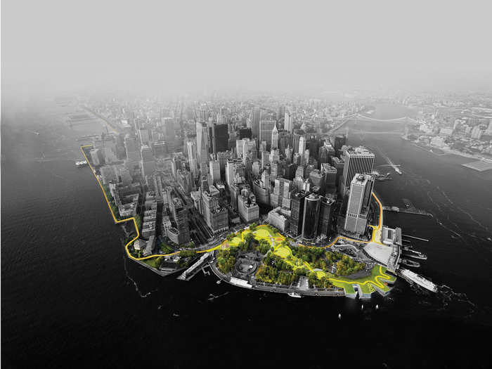 Plans for the BIG U consist of two main parts: the East Side Coastal Resiliency Project (which will stretch along the East River from East 25th Street to Montgomery Street) and the Lower Manhattan Resiliency Project (spanning Montgomery Street to Battery Park City).