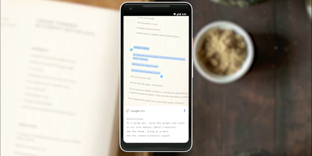 14. Google announced a cool new feature for its futuristic camera software called Google Lens: Now, if you point your phone's camera at a book, you can highlight the text with your finger, and copy it to your phone. Yes, really.