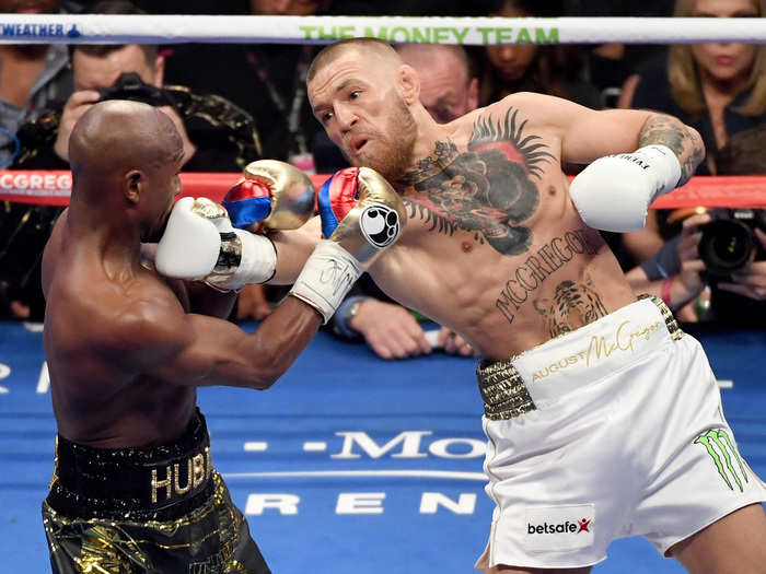18. Conor McGregor. The UFC fighter is renowned for his work in mixed martial arts, but the Irishman only fought once last year — and it was in a boxing ring rather than a UFC octagon. McGregor's loss to Floyd Mayweather made him $100 million richer, and his alleged attack on a UFC team bus last month made him even more infamous.