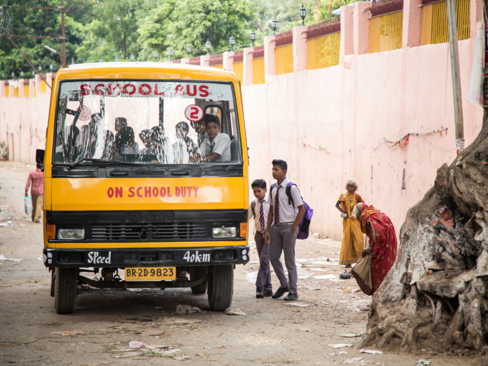 In Gaya, India, school vans are a common sight. But last year, van drivers learned that their vehicles may be phased out in favor of larger buses.