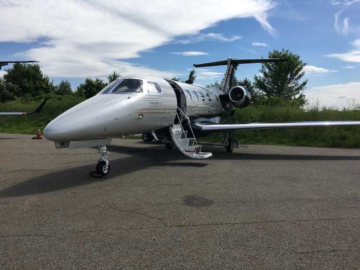 Here is the Embraer Phenom 300E waiting for me at Teterboro Airport.
