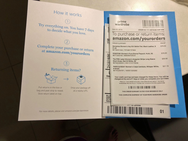 An envelope contained my receipt and instructions for what to do next.