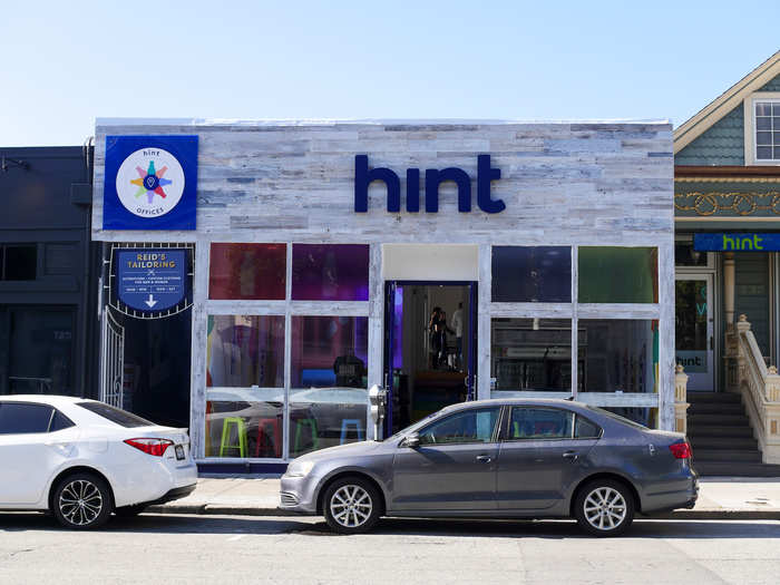 Hint's new retail store sits next to its San Francisco headquarters, in the city's Cow Hollow neighborhood.