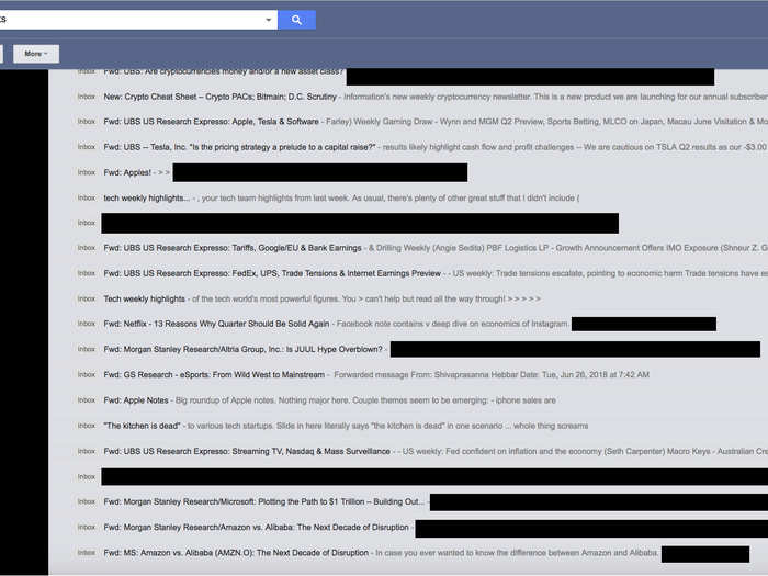 Here's what the old Gmail inbox looked like.