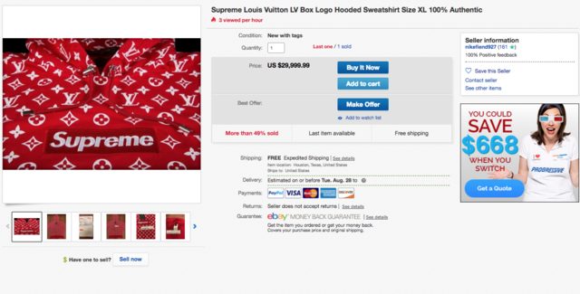 Supreme x Louis Vuitton denim jacket: $8,000 | Business Insider India