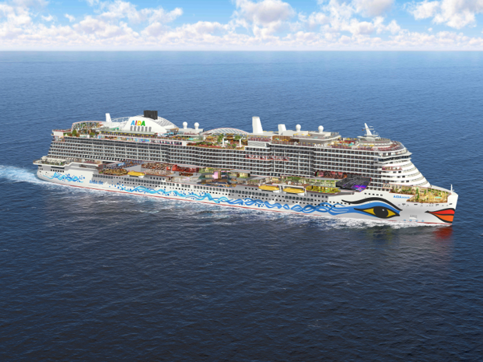 AIDAnova can accommodate 6,600 passengers and 1,500 crew members, making it the fifth-biggest ship in the world.