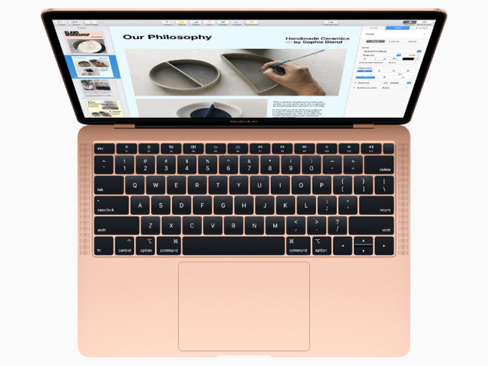 The MacBook Air's design is a mix of the original MacBook Air and the MacBook Pro.