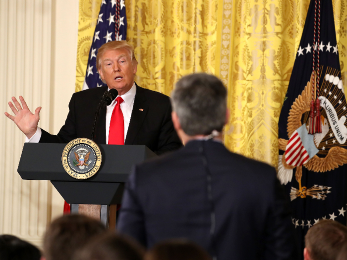 After one of Trump's first briefings as president, Acosta lamented that he seemed to avoid tough questions.