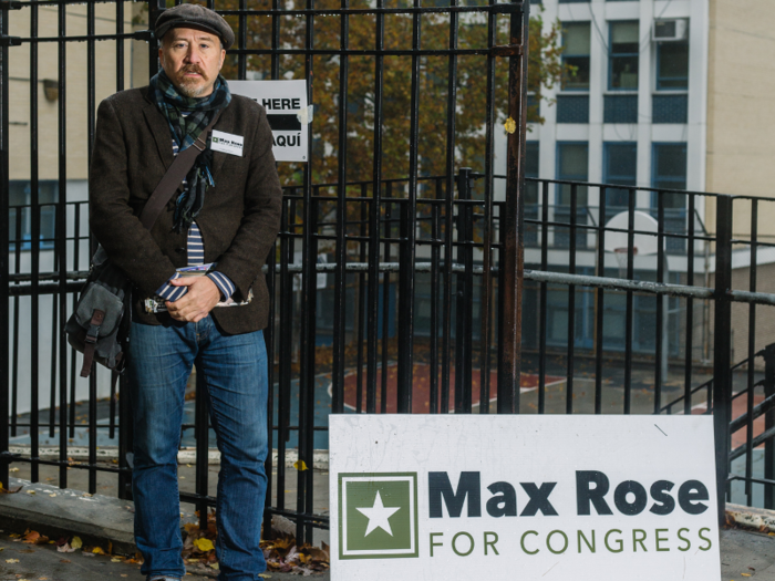 When I met Garth Powell, he was standing outside a polling site in Staten Island with a sign that simply said, "MAX ROSE FOR CONGRESS."