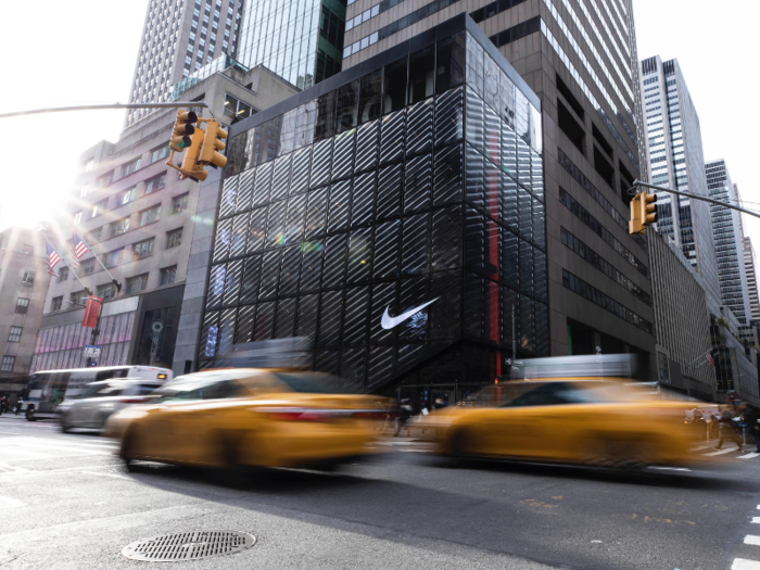 Nike's new store, the House of Innovation 000, is located on Fifth Ave. in the heart of a major New York City shopping district.