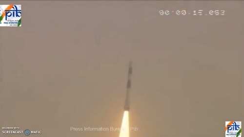 PSLV-C43 in flight minutes after lift-off