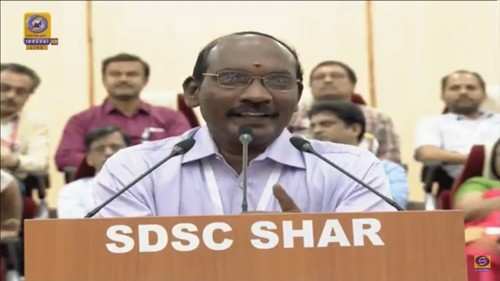 Dr K Sivan addresses the nation saying that, "I would like to compliment, congratulate and thank the entire team ISRO for achieving such a wonderful mission within 2 weeks after achieving another major mission."