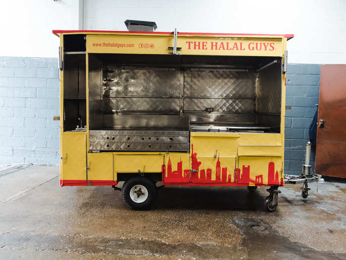 My day started at The Halal Guys' headquarters in Long Island City, where the carts are washed and stocked every morning.