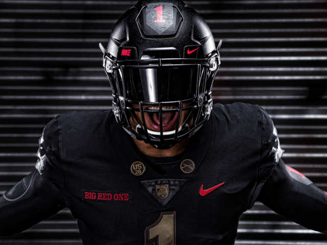 US Military Academy's football uniform for the Army-Navy game is a