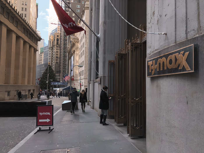 I went to TJ Maxx in Manhattan's Financial District.