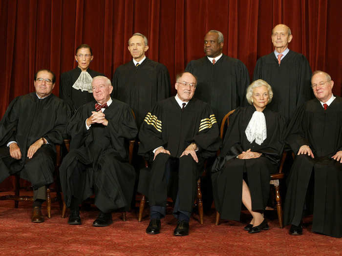 1. The Supreme Court generally gathers to take a class photo whenever someone new enters their ranks — but that's not a hard-and-fast rule.