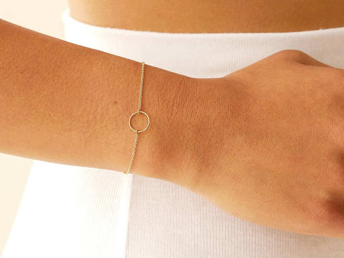A delicate circle bracelet
